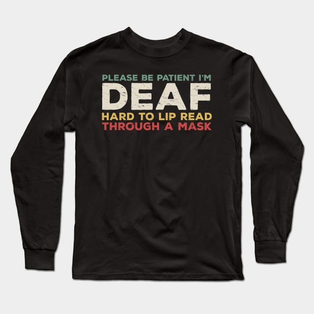 Deaf Awareness Social Distancing Long Sleeve T-Shirt by BraaiNinja